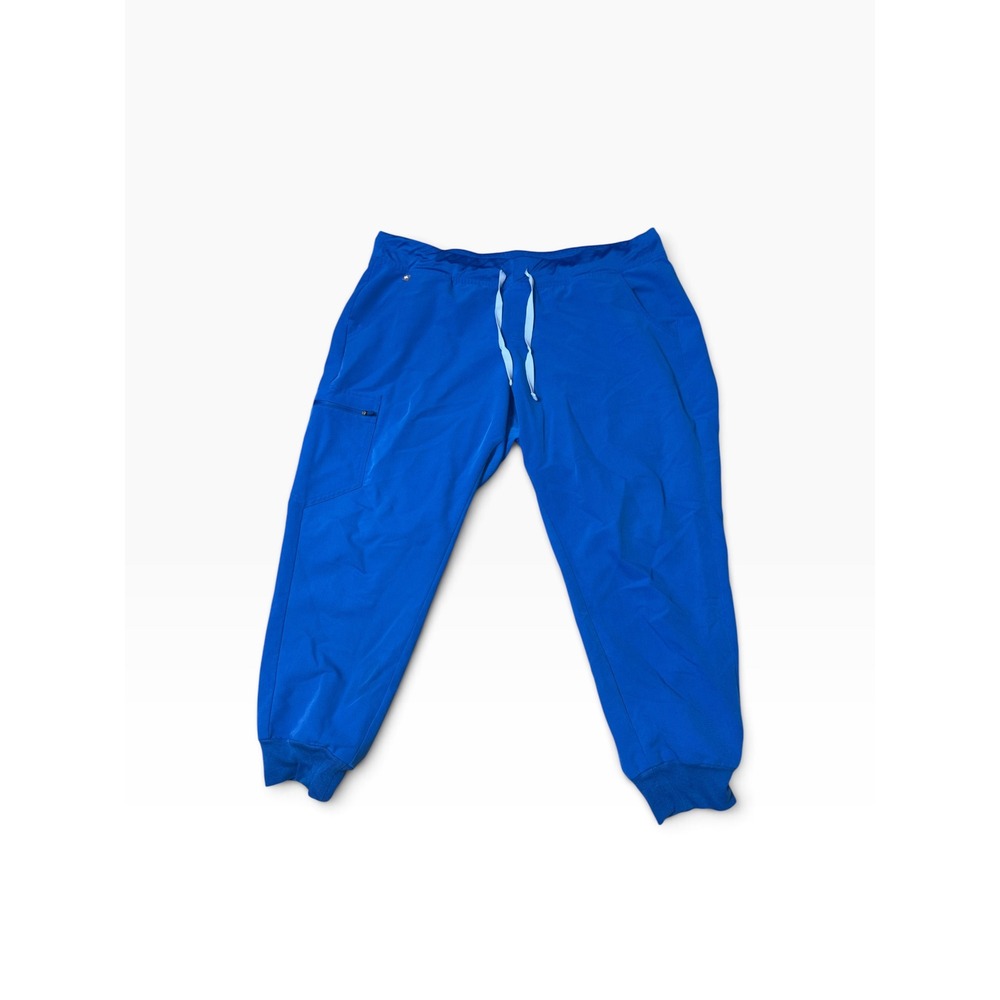 FIGS Zamora Royal Blue Jogger Scrub Pants Women XXL Petite Pockets